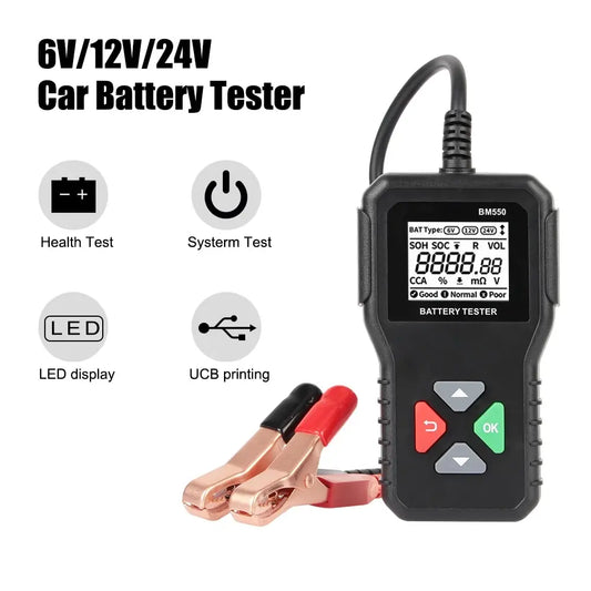 Car Battery Tester 6V/12V/24V