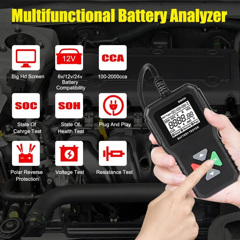 Car Battery Tester 6V/12V/24V