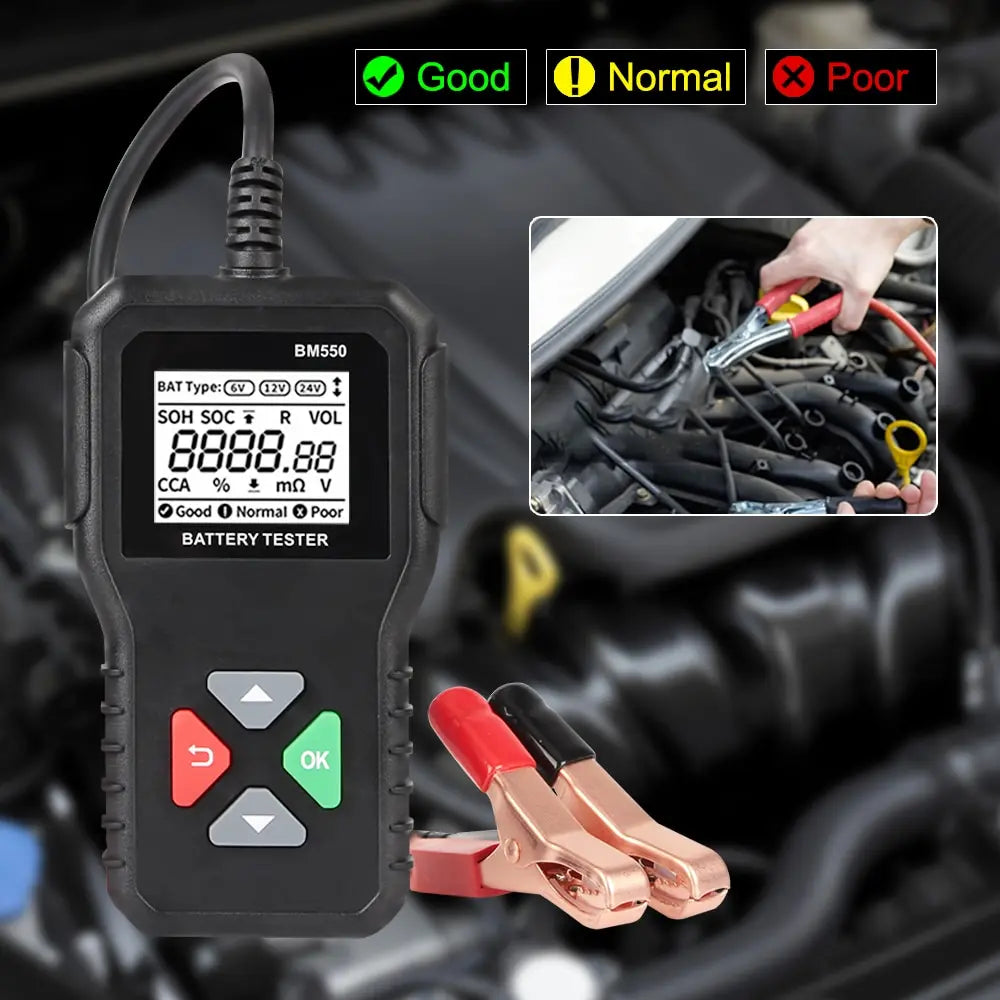 Car Battery Tester 6V/12V/24V